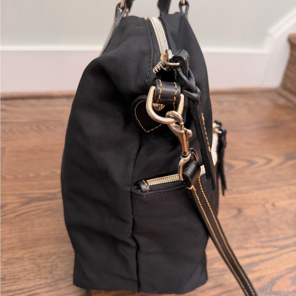 Dooney & Bourke Vintage Black Nylon Large Pocket Crossbody Satchel - Picture 7 of 14
